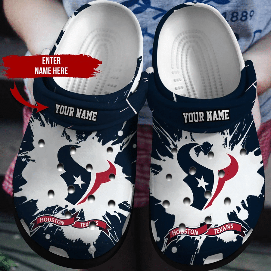 Footwearmerch Houston Texans Nfl Clog Shoes Custom Name – Footwearmerch