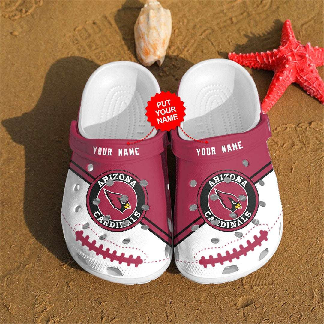 Footwearmerch Personalized Arizona Cardinals Nfl Fans Crocband Clogs – Footwearmerch