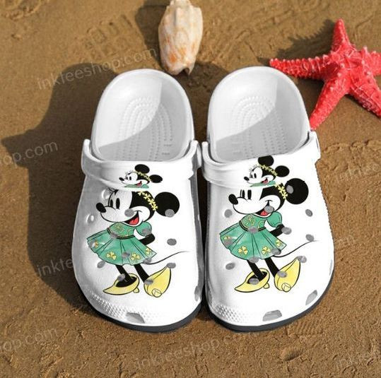 Footwearmerch Mickey Patrick?s Day Cartoon Crocs Crocband Shoes Clogs Custom Name For Men Women And Kids - Footwearmerch