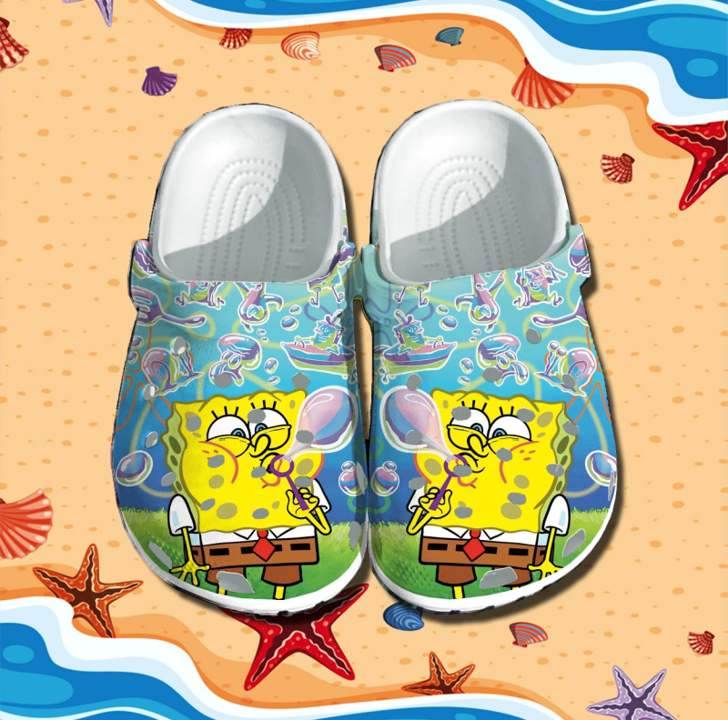 Footwearmerch SpongeBob SquarePants Crocs Clog Shoes - Footwearmerch