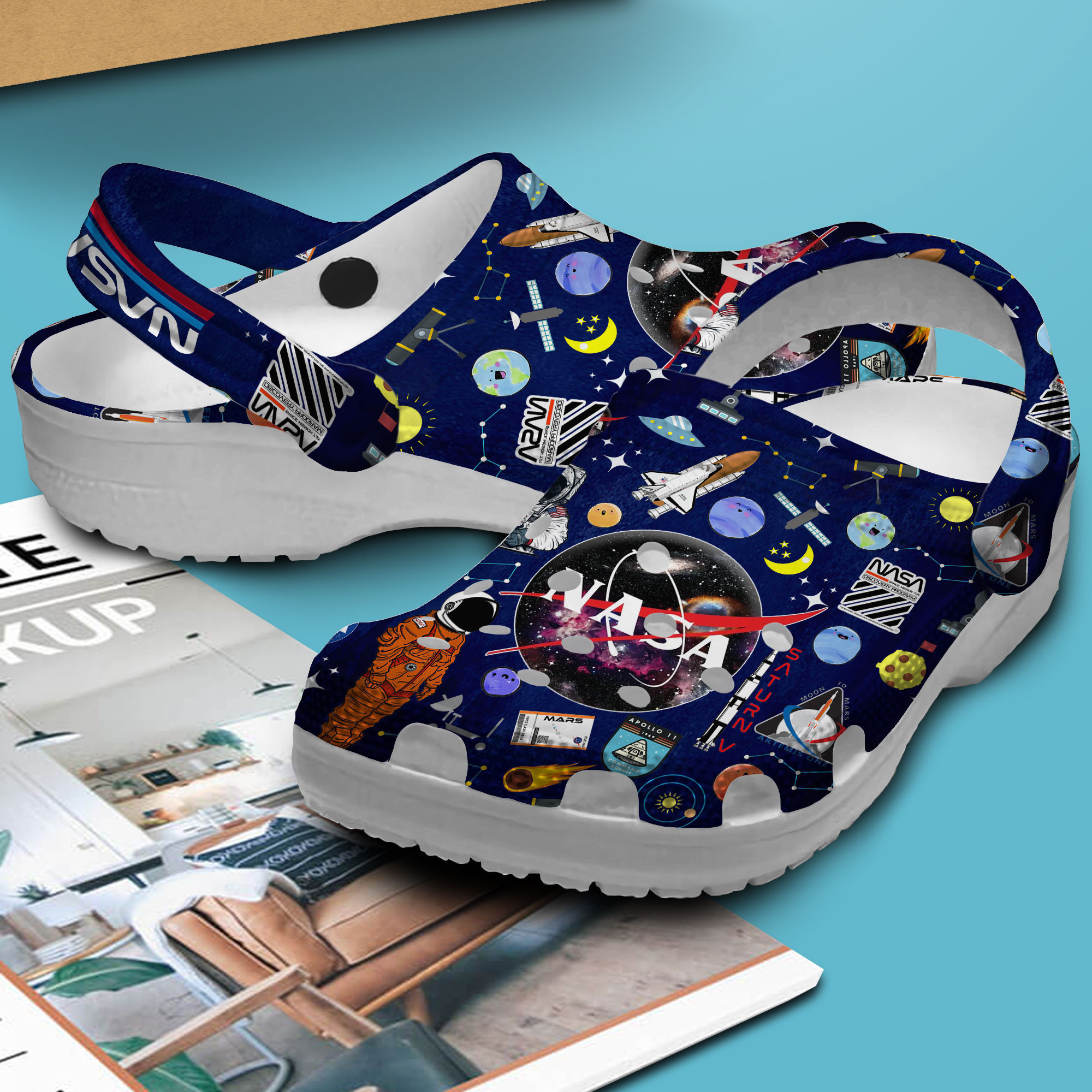 Footwearmerch NASA Crocs Crocband Clogs Shoes Comfortable For Men Women ...