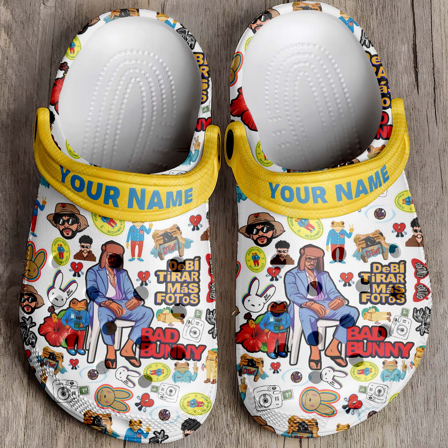T1005 - Bad Bunny - Crocs Custom name mockup 4 jpg