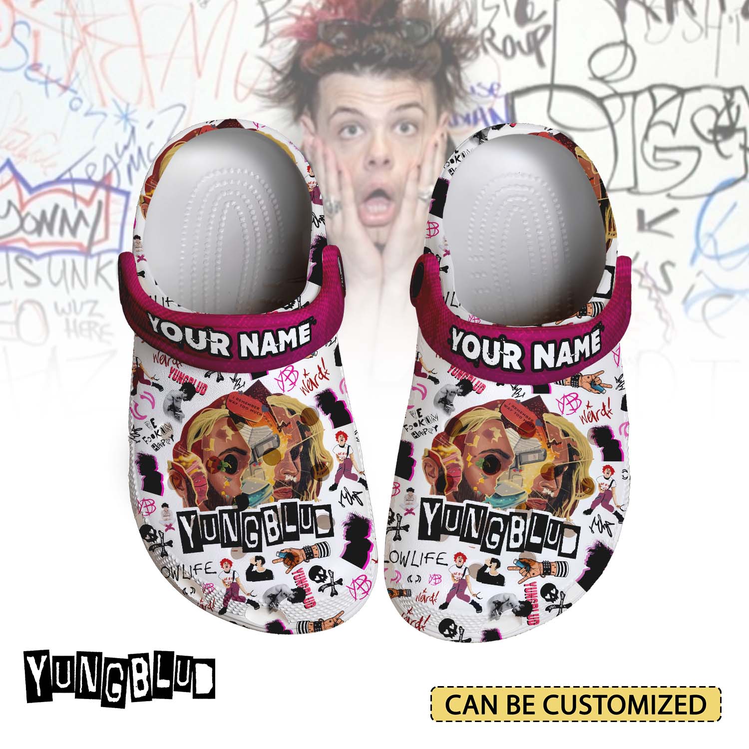 T1005 - Yungblud - Crocs Custom name mockup 1 jpg