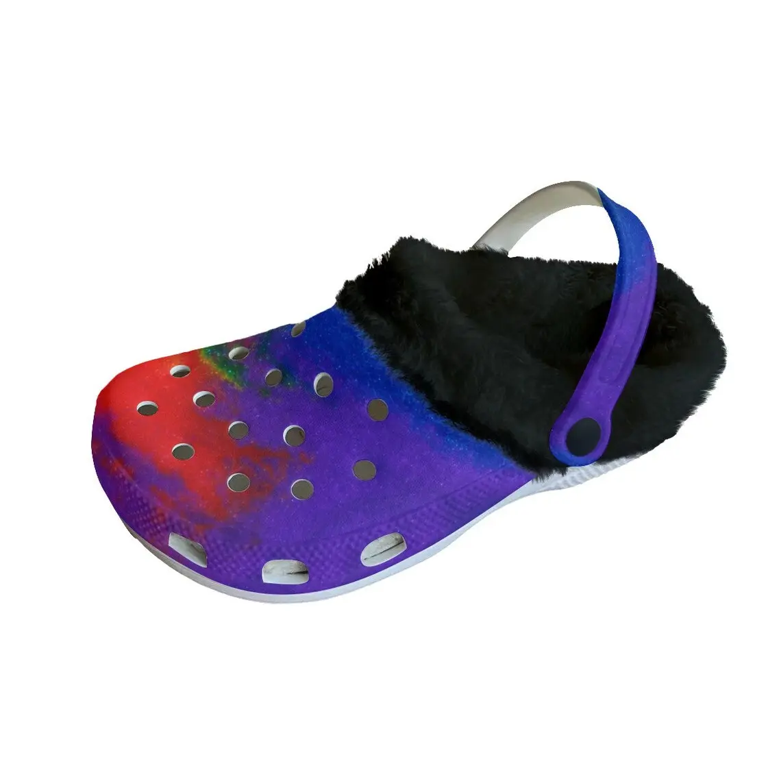 Footwearmerch Cool Colorful Crocs Crocband Fleece Lined Clogs Shoes Comfortable For Men Women and Kids In Winter