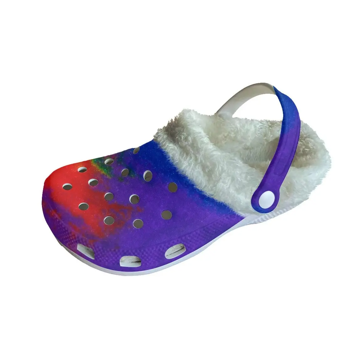 Footwearmerch Cool Colorful Crocs Crocband Fleece Lined Clogs Shoes Comfortable For Men Women and Kids In Winter