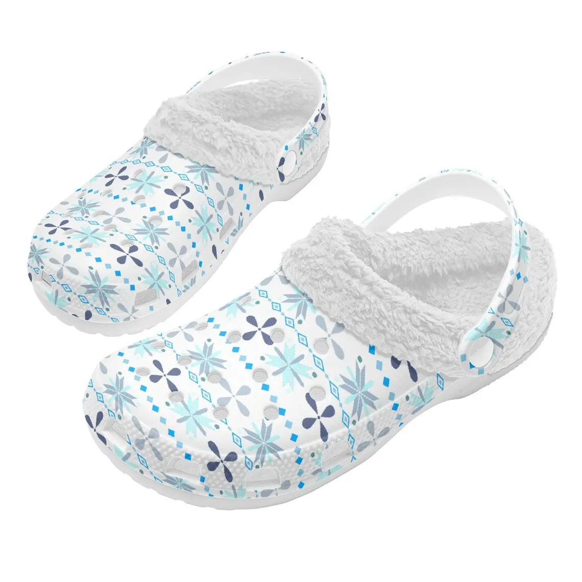 Footwearmerch Fuzzy Winter Crocs Crocband Fleece Lined Clogs Shoes Comfortable For Men Women and Kids In Winter
