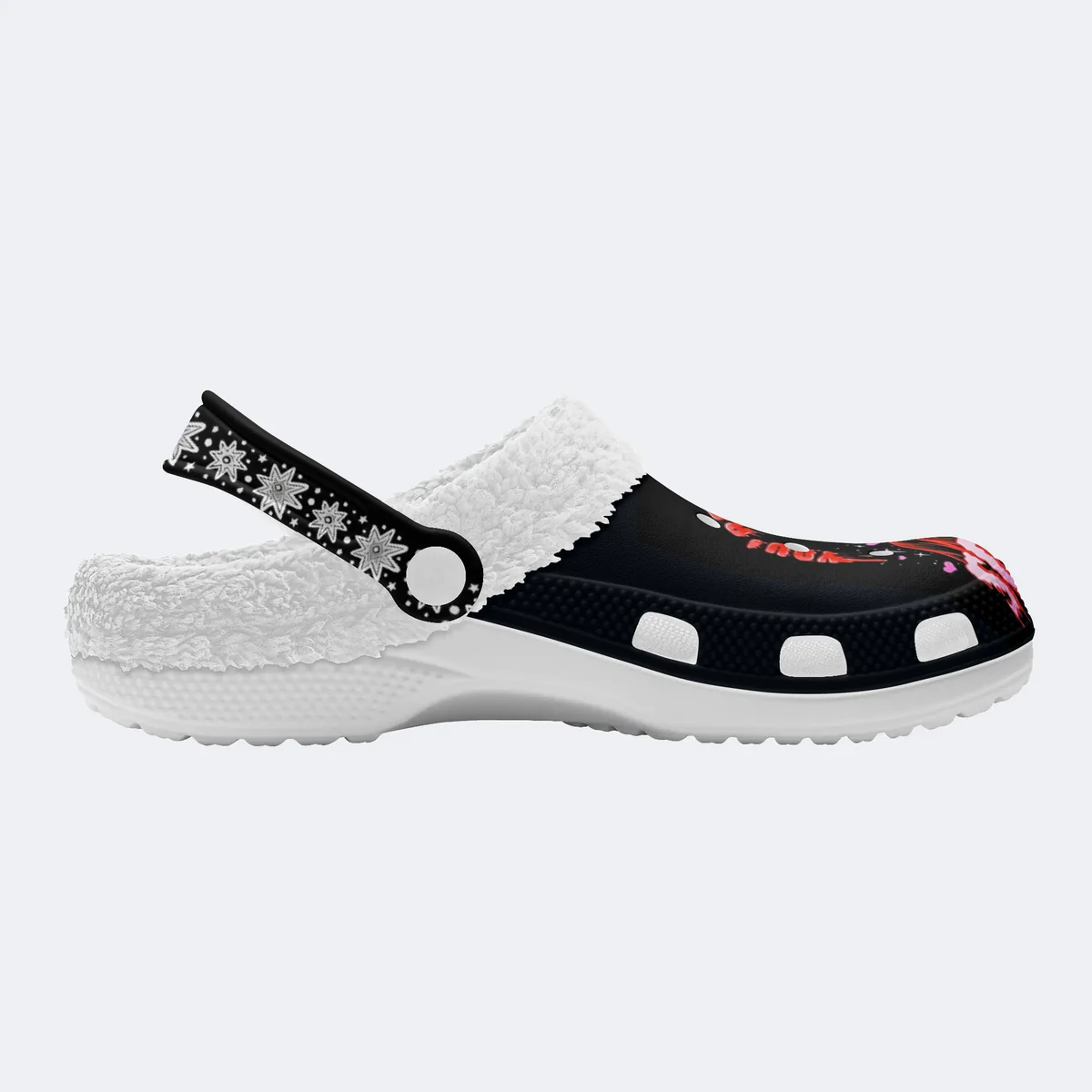 Footwearmerch Ghostface Scream Movie Crocs Crocband Fleece Lined Clogs Shoes Comfortable For Men Women and Kids In Winter