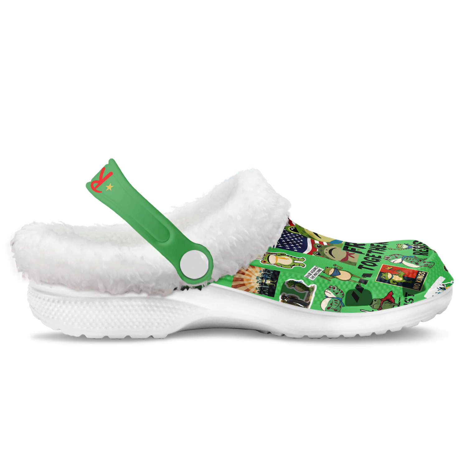 Footwearmerch Portland Frog Resist Crocs Crocband Fleece Lined Clogs Shoes Comfortable For Men Women and Kids In Winter
