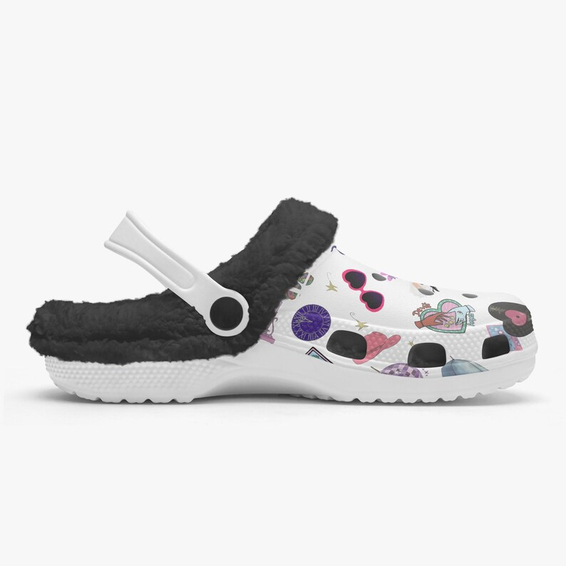 Footwearmerch Taylor Swift Music Crocs Crocband Fleece Lined Clogs Shoes Comfortable For Men Women and Kids In Winter