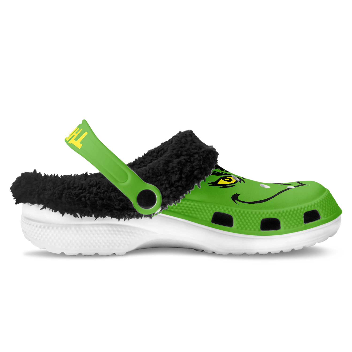 Footwearmerch The Grinch x Christmas Crocs Crocband Fleece Lined Clogs Shoes Comfortable For Men Women and Kids In Winter