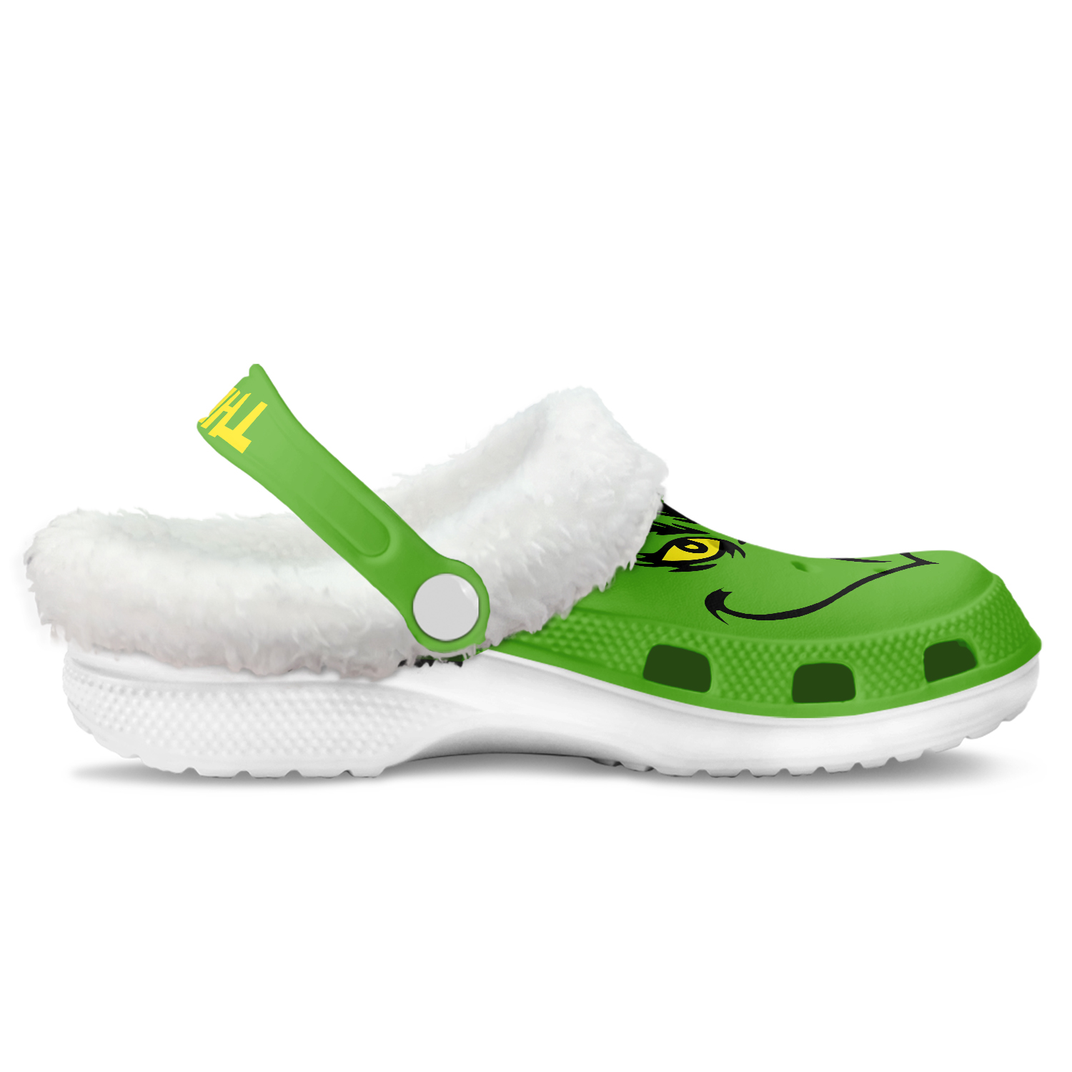 Footwearmerch The Grinch x Christmas Crocs Crocband Fleece Lined Clogs Shoes Comfortable For Men Women and Kids In Winter