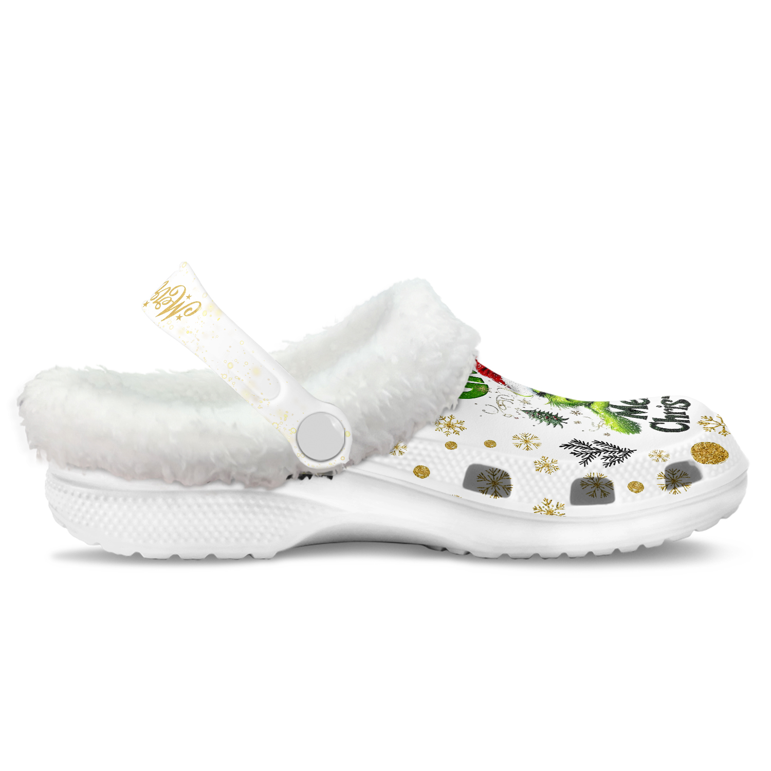 Footwearmerch The Grinch x Christmas Crocs Crocband Fleece Lined Clogs Shoes Comfortable For Men Women and Kids In Winter