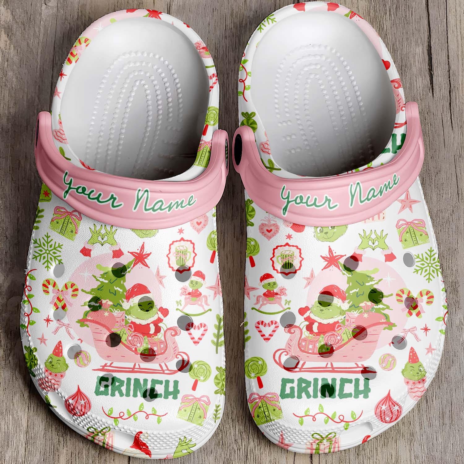 T1005 - The Grinch x Christmas - Crocs Custom name mockup 1 jpg 4