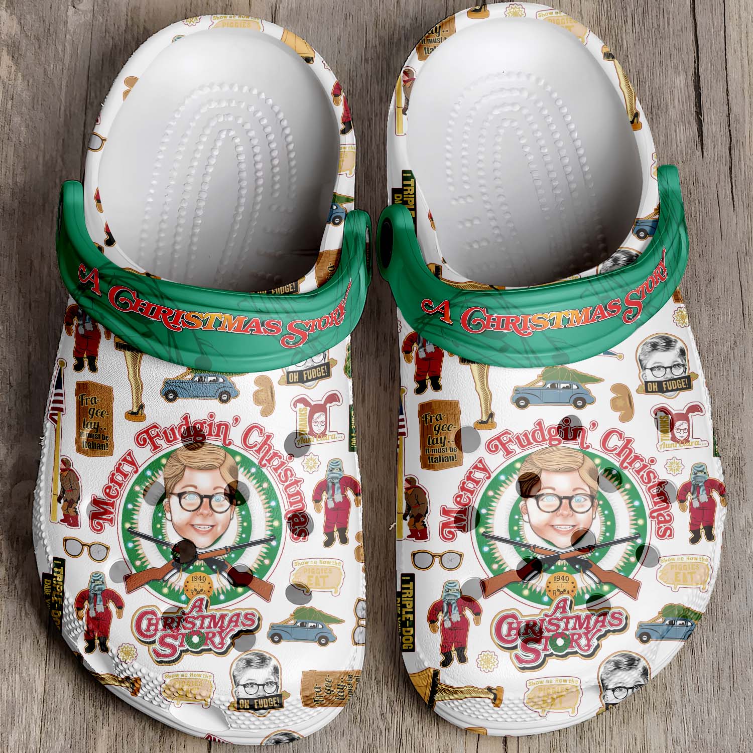 Footwearmerch A Christmas Story Crocs Crocband Clogs Shoes Comfortable For Men Women and Kids