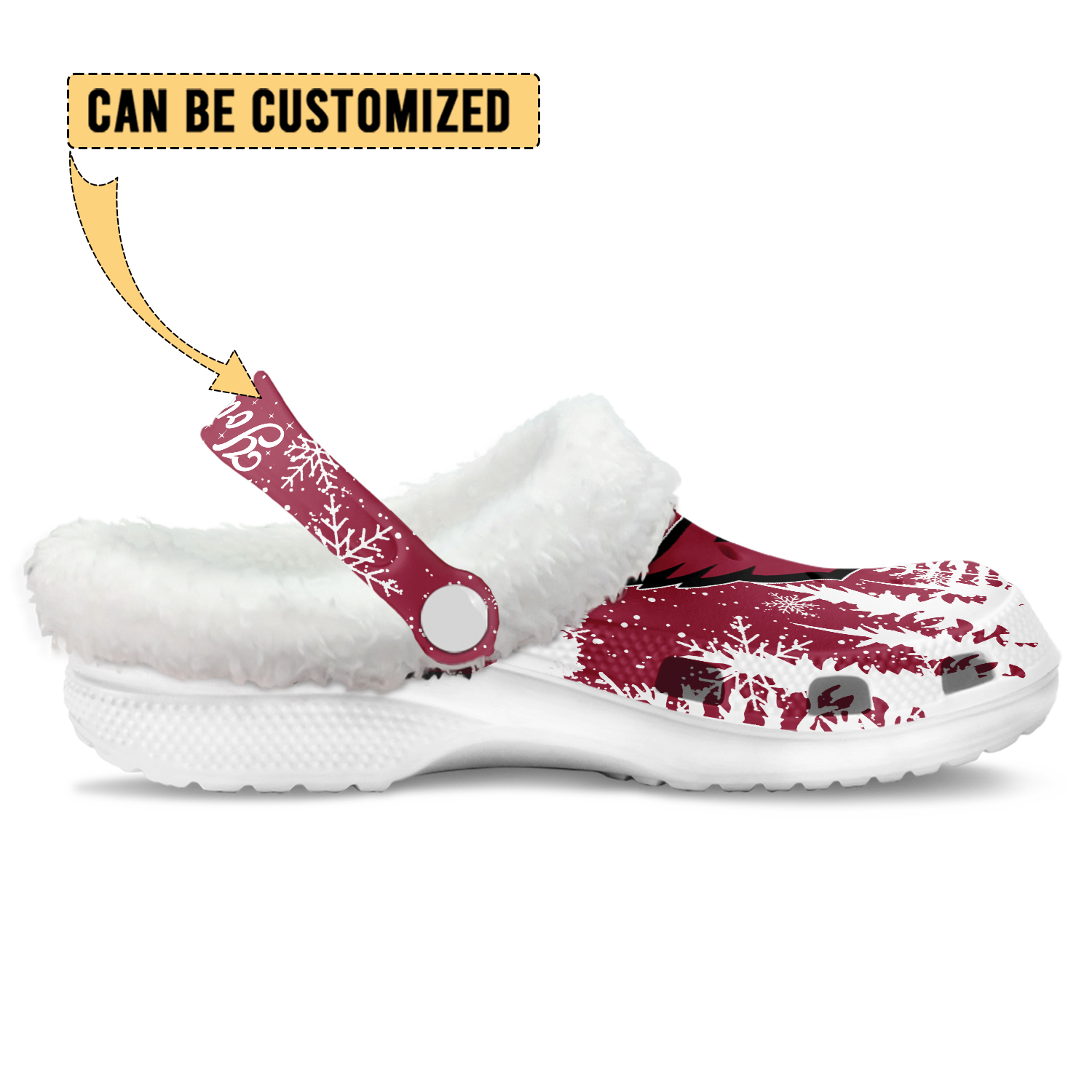 Footwearmerch Arizona Cardinals NFL Crocs Crocband Fleece Lined Clogs Shoes Comfortable For Men Women and Kids In Winter