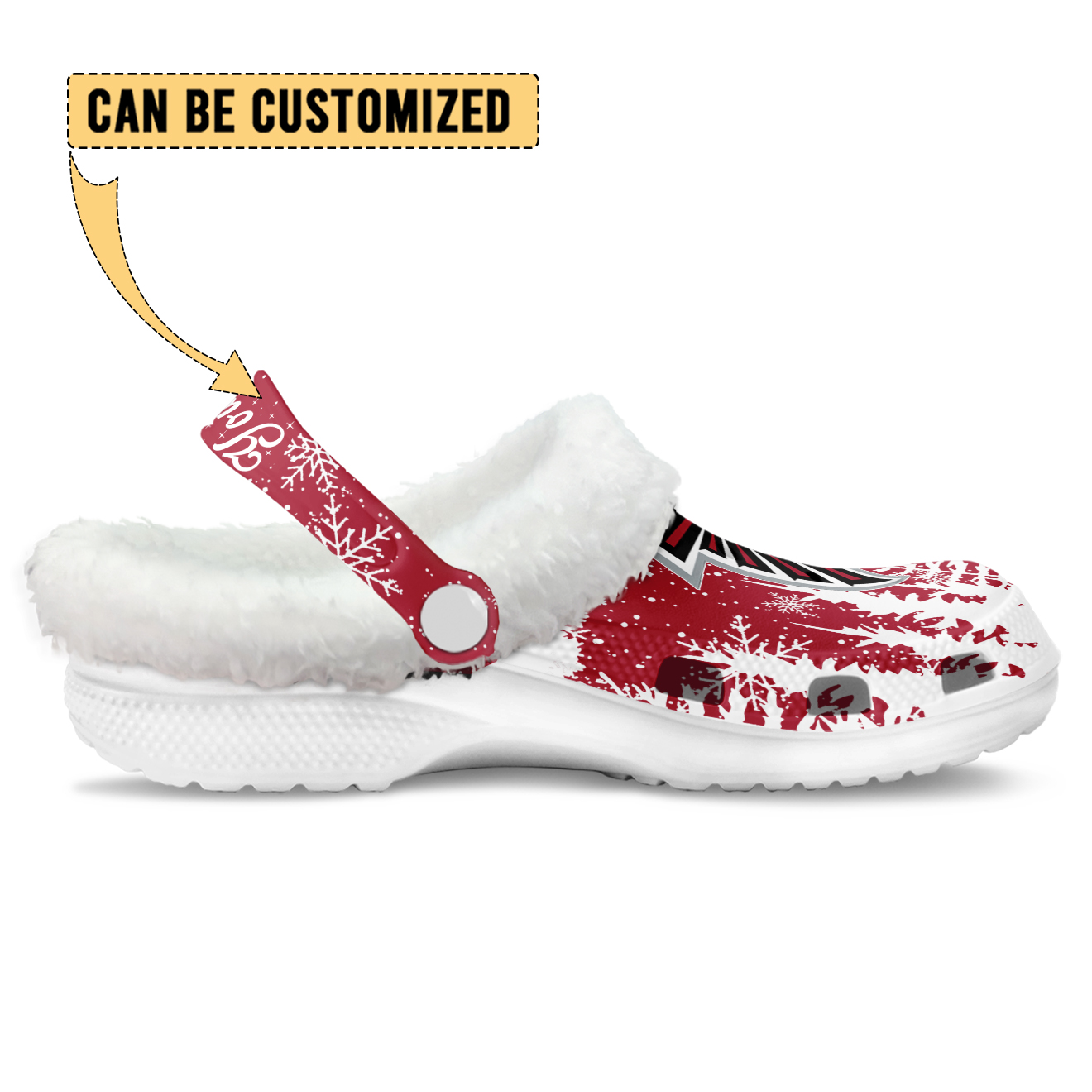 Footwearmerch Atlanta Falcons NFL Crocs Crocband Fleece Lined Clogs Shoes Comfortable For Men Women and Kids In Winter