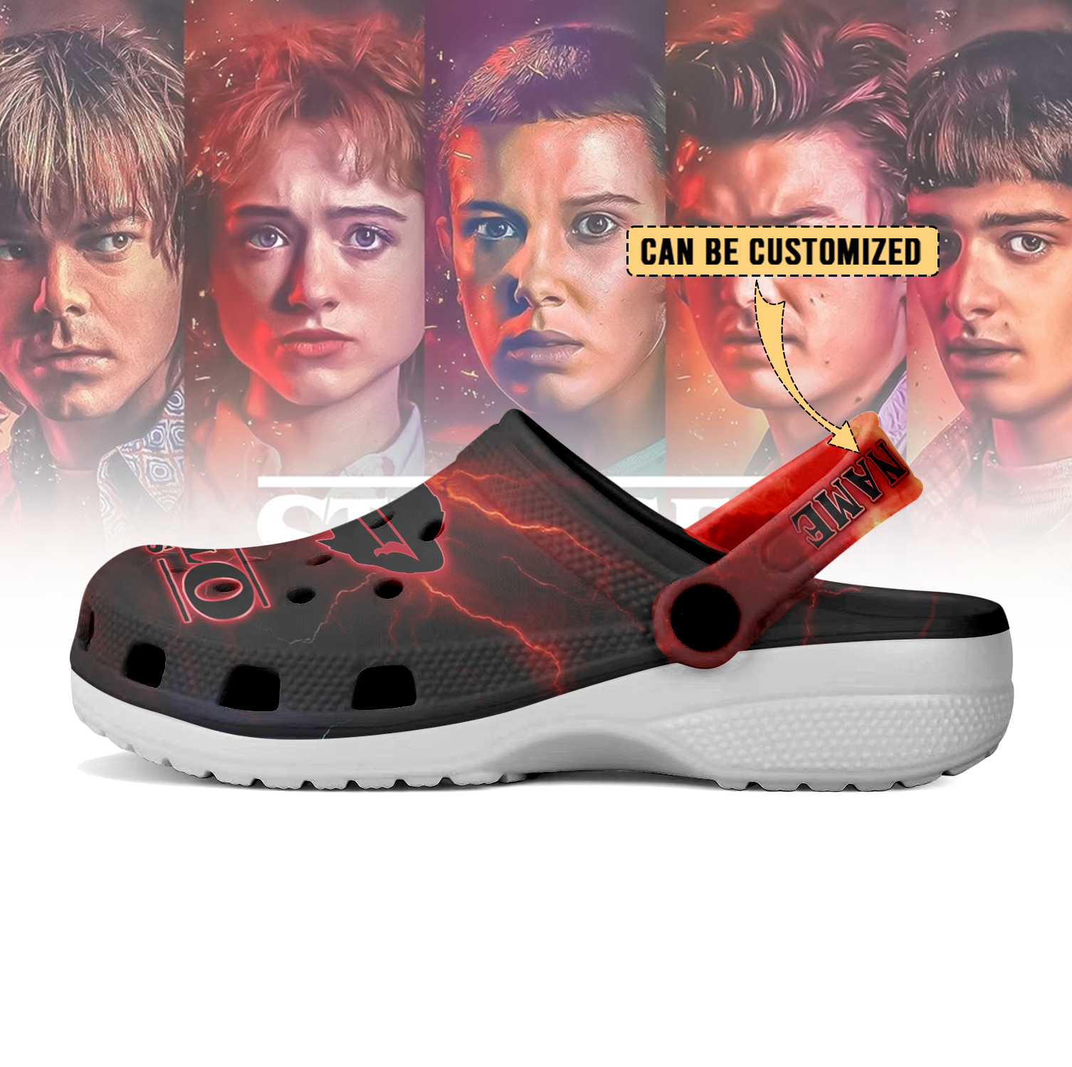 Footwearmerch Buffalo Bills x Stranger Things Crocs Crocband Clogs Shoes Comfortable For Men Women and Kids