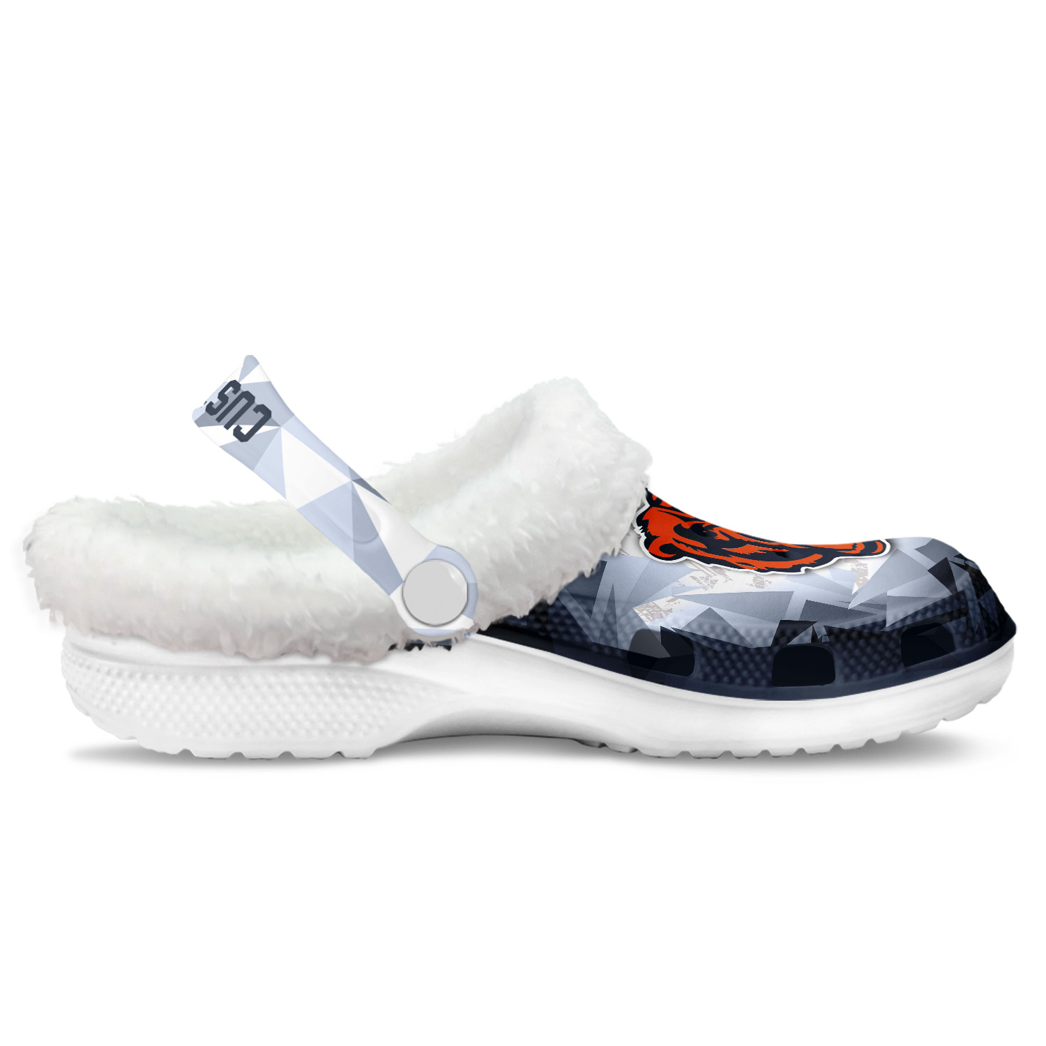 Footwearmerch Chicago Bears NFL Crocs Crocband Fleece Lined Clogs Shoes Comfortable For Men Women and Kids In Winter