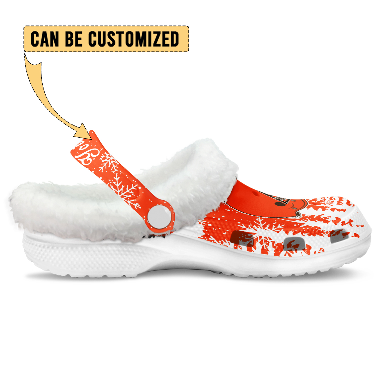 Footwearmerch Cleveland Browns NFL Crocs Crocband Fleece Lined Clogs Shoes Comfortable For Men Women and Kids In Winter