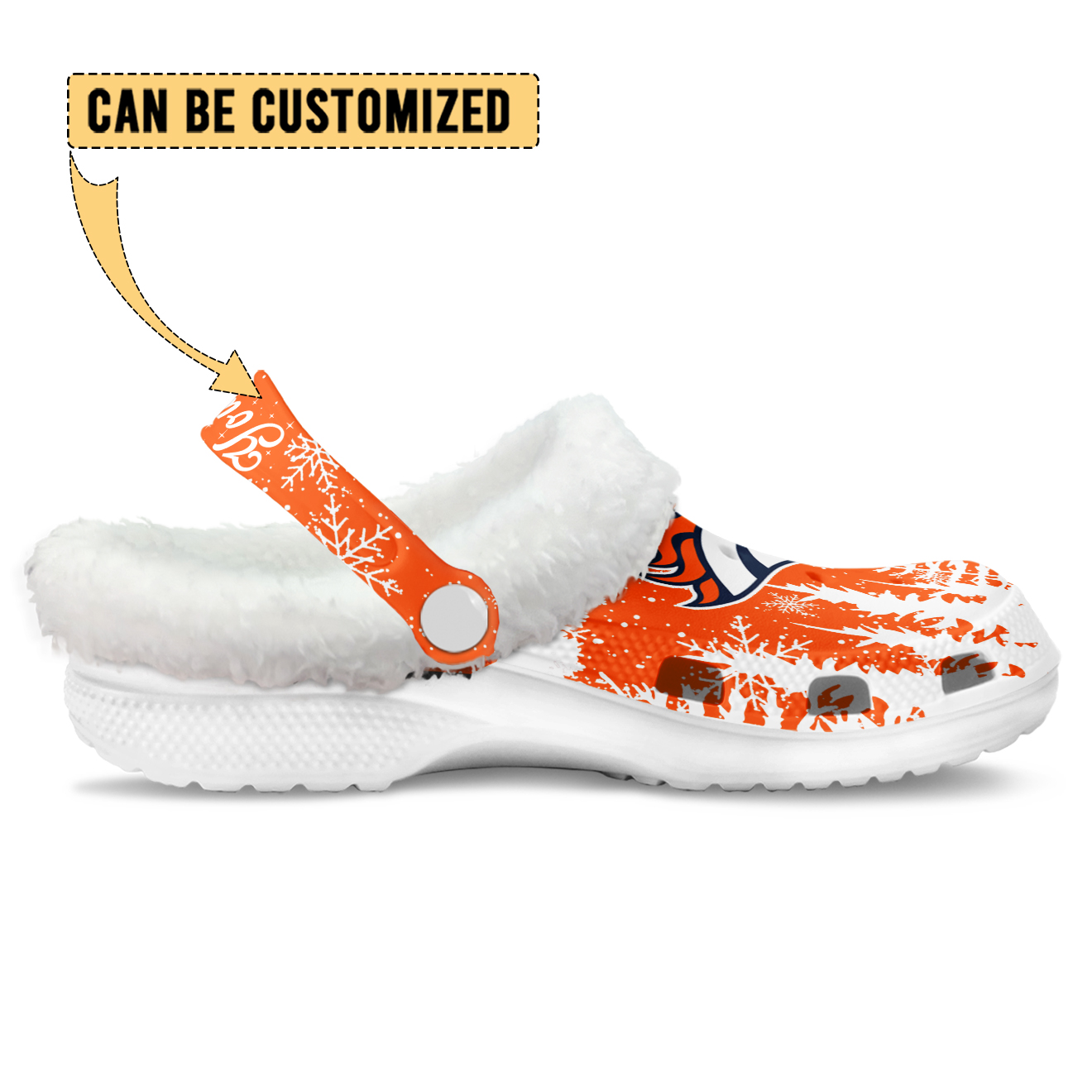 Footwearmerch Denver Broncos NFL Crocs Crocband Fleece Lined Clogs Shoes Comfortable For Men Women and Kids In Winter