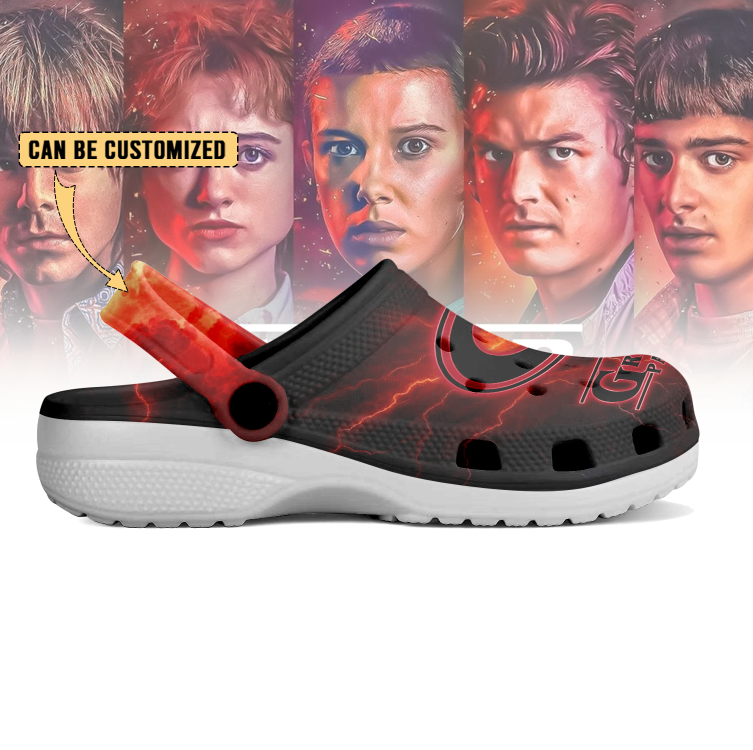 Footwearmerch Green Bay Packers x Stranger Things Crocs Crocband Clogs Shoes Comfortable For Men Women and Kids