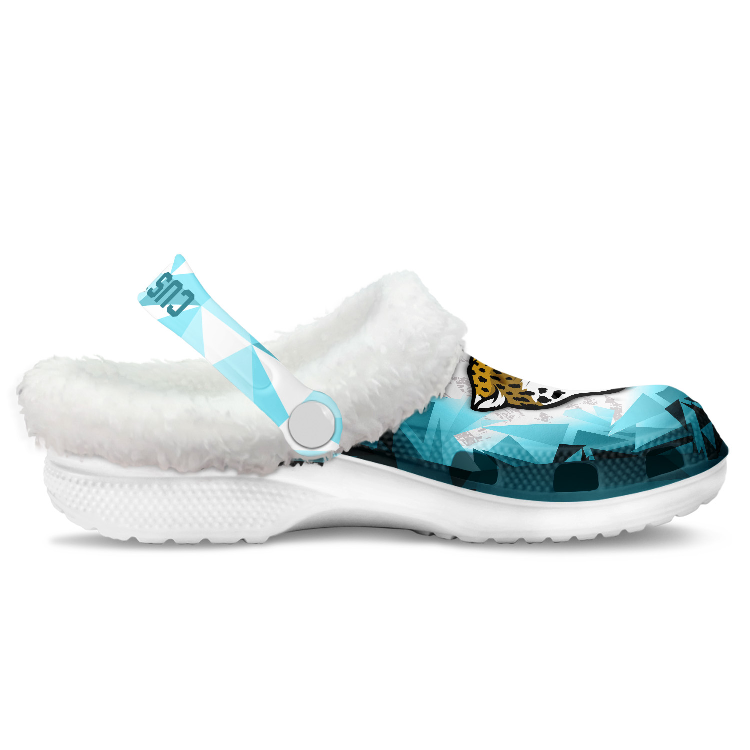 Footwearmerch Jacksonville Jaguars NFL Crocs Crocband Fleece Lined Clogs Shoes Comfortable For Men Women and Kids In Winter