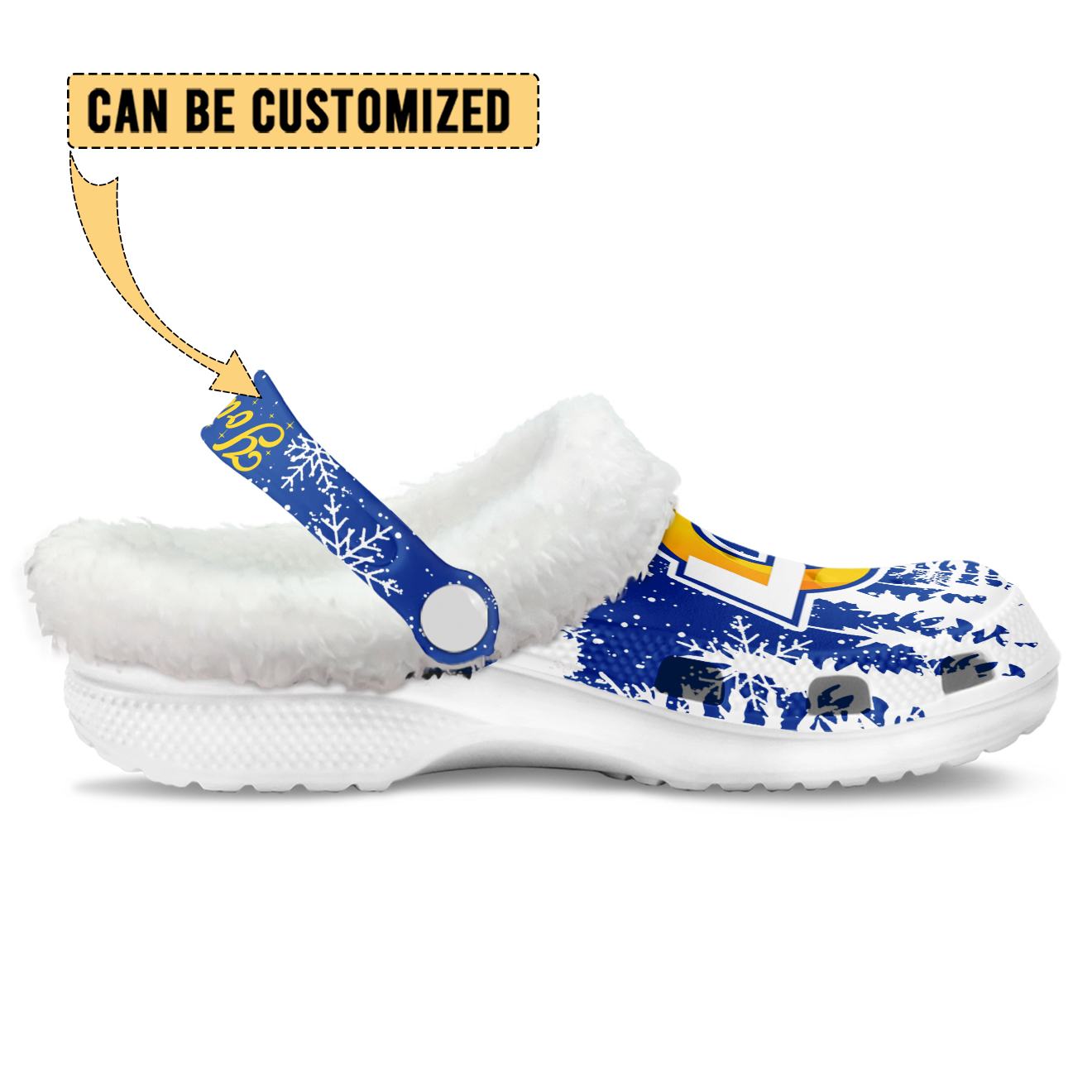 Footwearmerch Los Angeles Rams NFL Crocs Crocband Fleece Lined Clogs Shoes Comfortable For Men Women and Kids In Winter