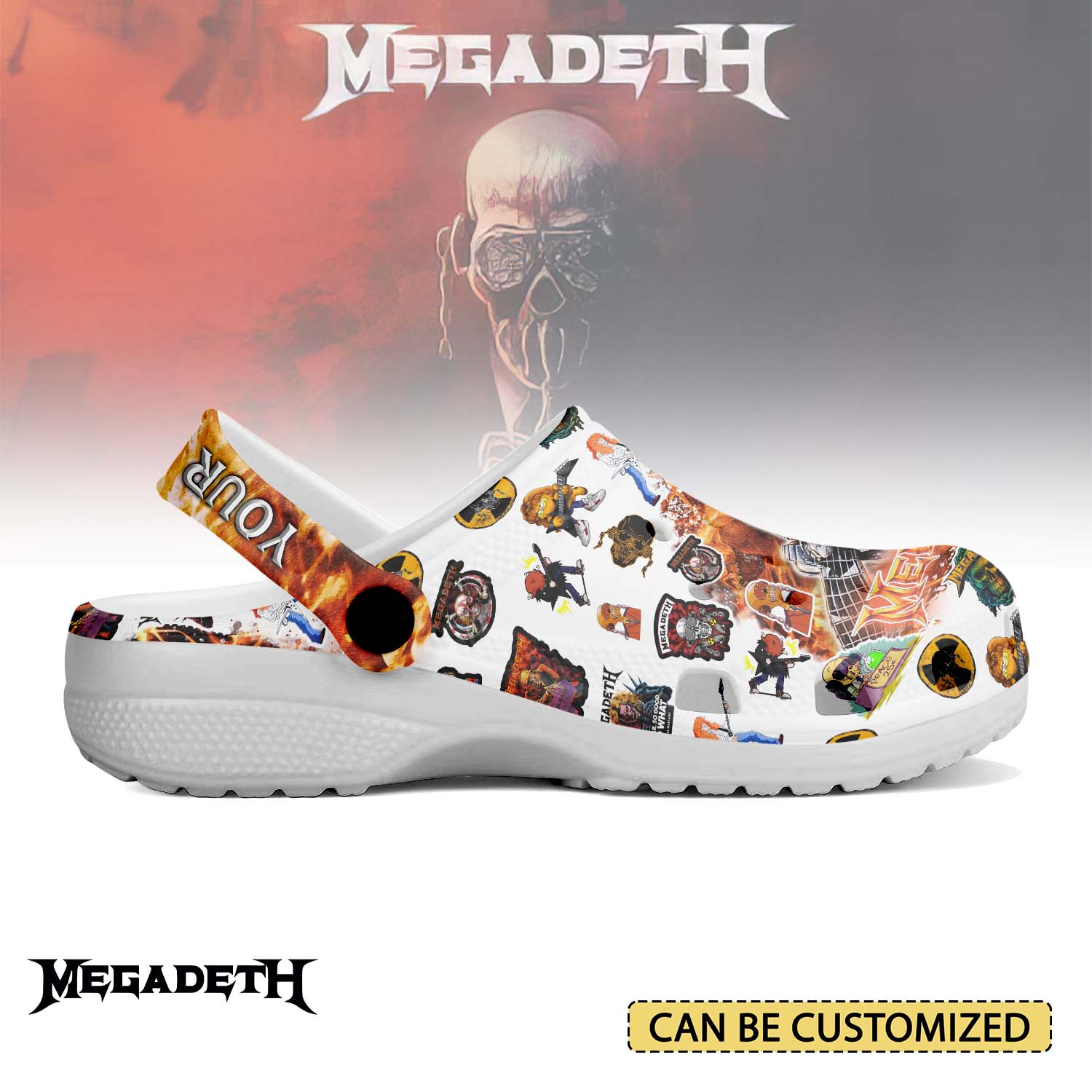 Footwearmerch Megadeth Crocs Crocband Clogs Shoes Comfortable For Men Women and Kids