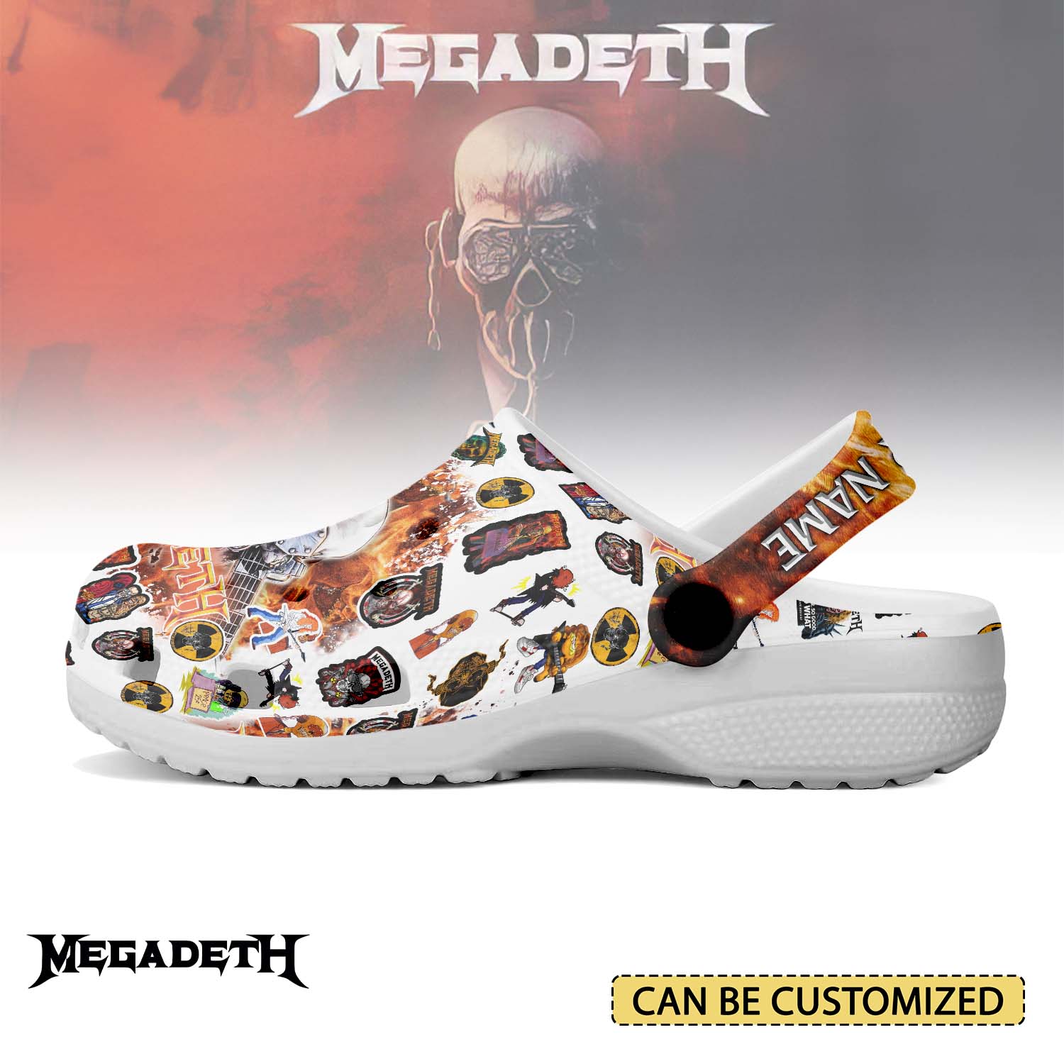 Footwearmerch Megadeth Crocs Crocband Clogs Shoes Comfortable For Men Women and Kids