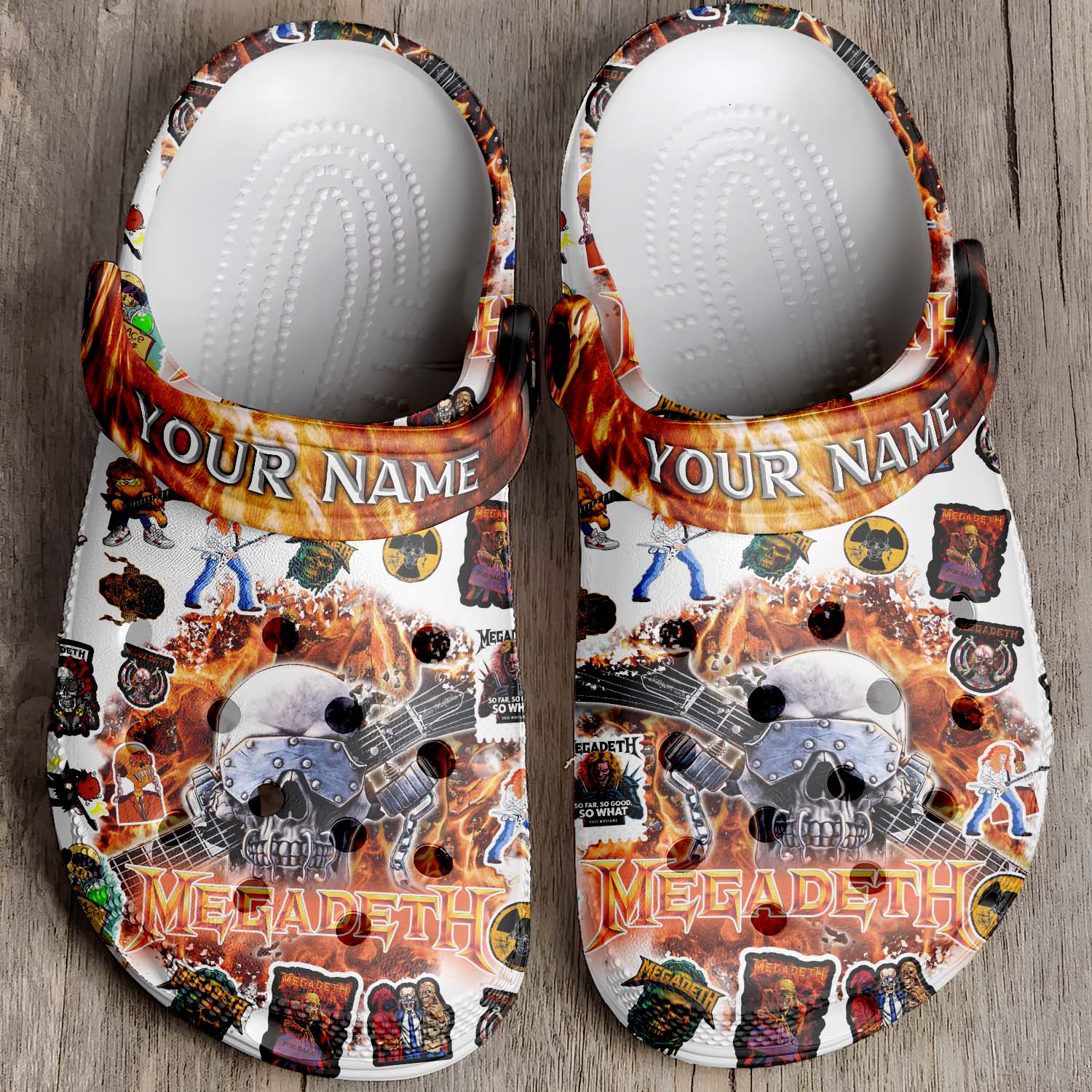 Footwearmerch Megadeth Crocs Crocband Clogs Shoes Comfortable For Men Women and Kids