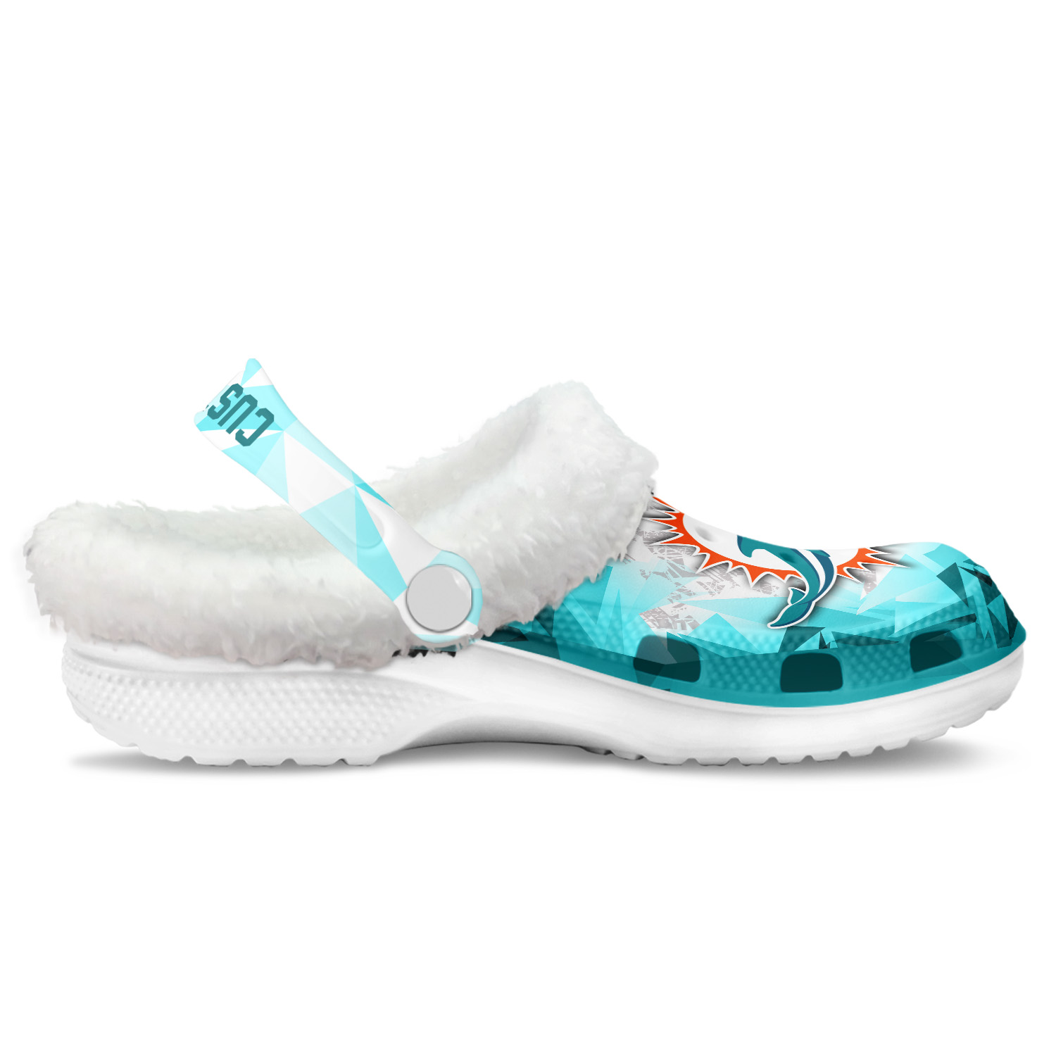 Footwearmerch Miami Dolphins NFL Crocs Crocband Fleece Lined Clogs Shoes Comfortable For Men Women and Kids In Winter