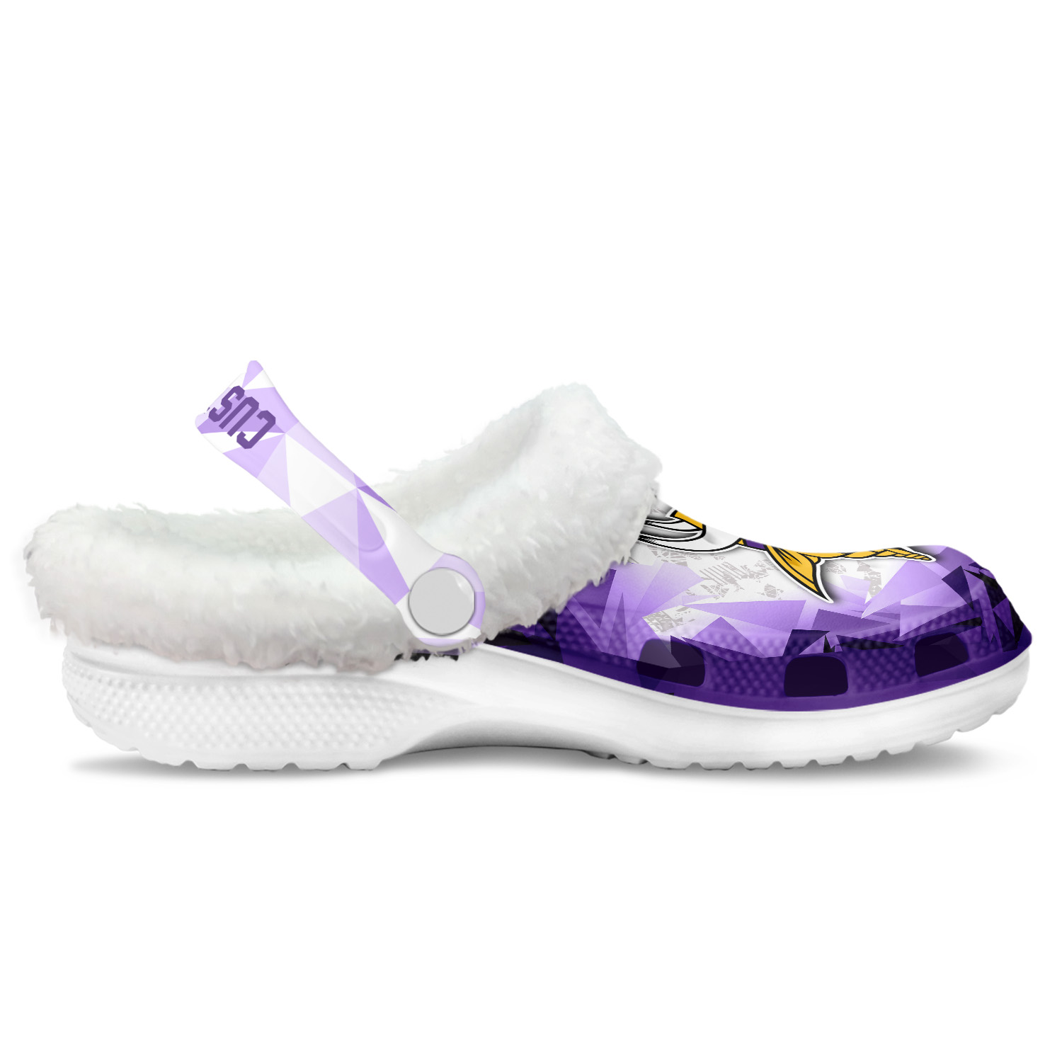 Footwearmerch Minnesota Vikings NFL Crocs Crocband Fleece Lined Clogs Shoes Comfortable For Men Women and Kids In Winter