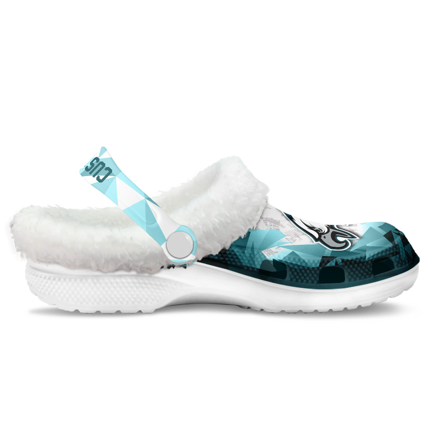 Footwearmerch Philadelphia Eagles NFL Crocs Crocband Fleece Lined Clogs Shoes Comfortable For Men Women and Kids In Winter