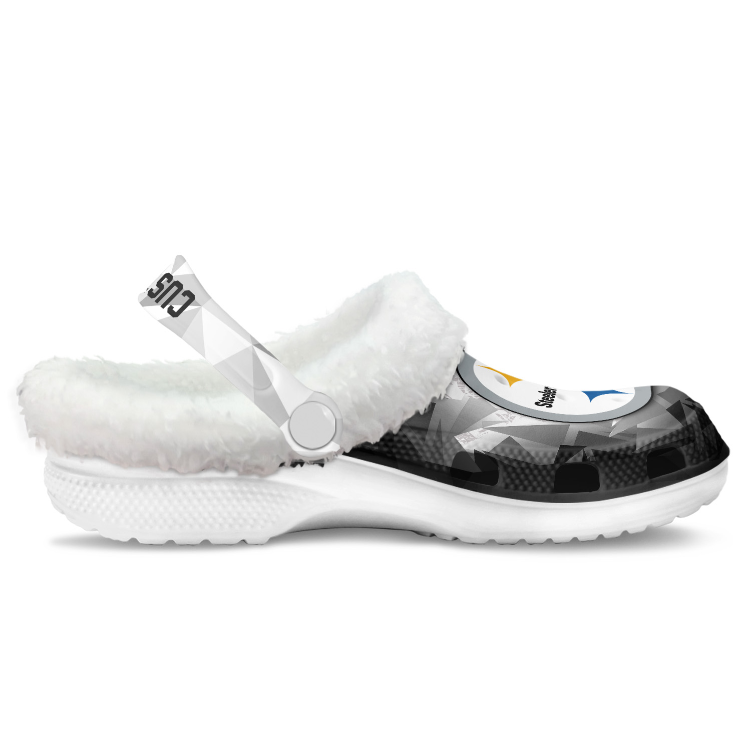 Footwearmerch Pittsburgh Steelers NFL Crocs Crocband Fleece Lined Clogs Shoes Comfortable For Men Women and Kids In Winter