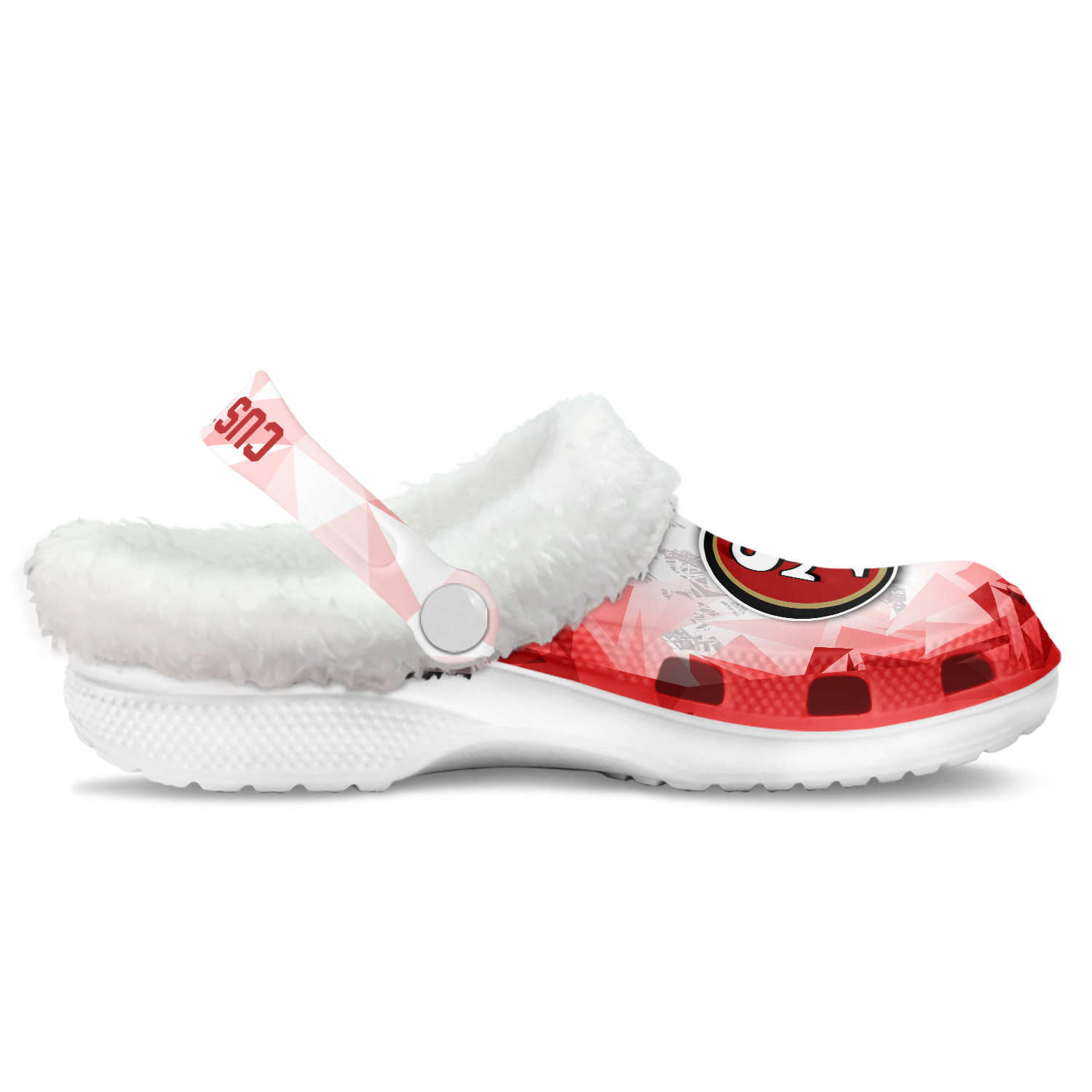 Footwearmerch San Francisco 49ers NFL Crocs Crocband Fleece Lined Clogs Shoes Comfortable For Men Women and Kids In Winter