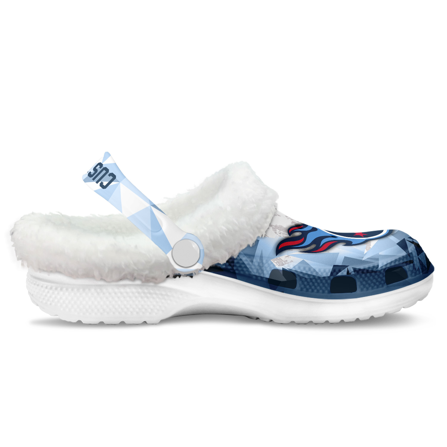 Footwearmerch Tennessee Titans NFL Crocs Crocband Fleece Lined Clogs Shoes Comfortable For Men Women and Kids In Winter