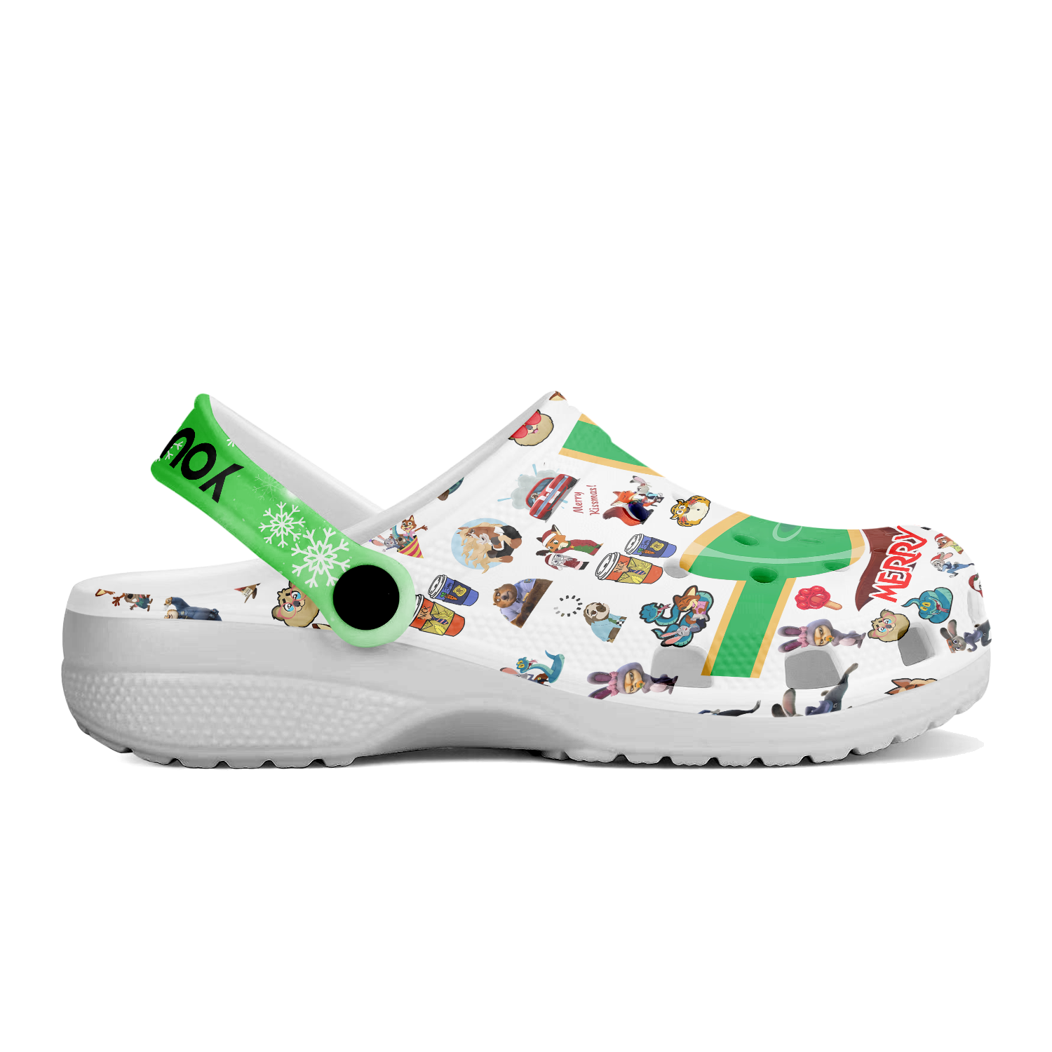 Footwearmerch Zootopia x Christmas Zootopia x Christmas Crocs Crocband Clogs Shoes Comfortable For Men Women and Kids