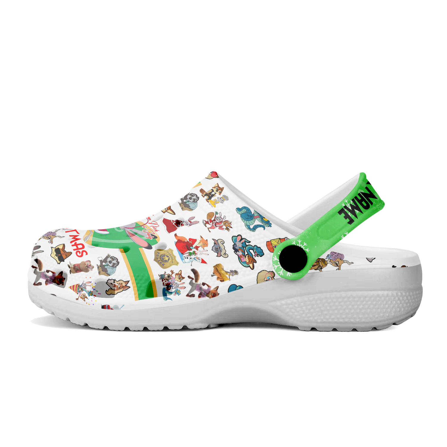 Footwearmerch Zootopia x Christmas Zootopia x Christmas Crocs Crocband Clogs Shoes Comfortable For Men Women and Kids