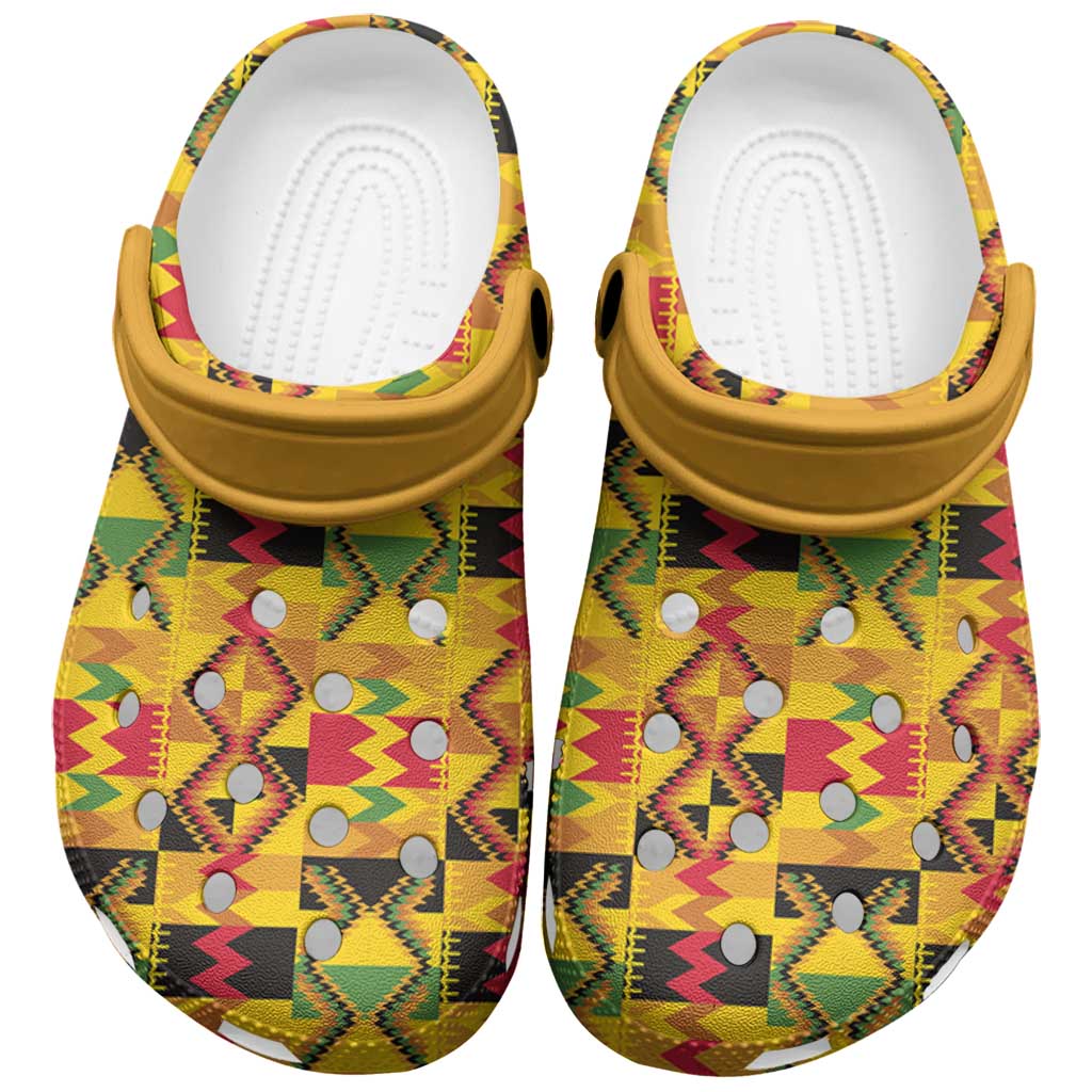 Footwearmerch African Kente Crocs Crocband Clogs Shoes Comfortable For Men Women and Kids