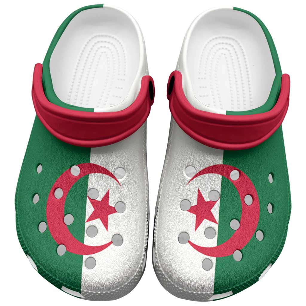 Footwearmerch African Proud Algeria Flag Crocs Crocband Clogs Shoes Comfortable For Men Women and Kids