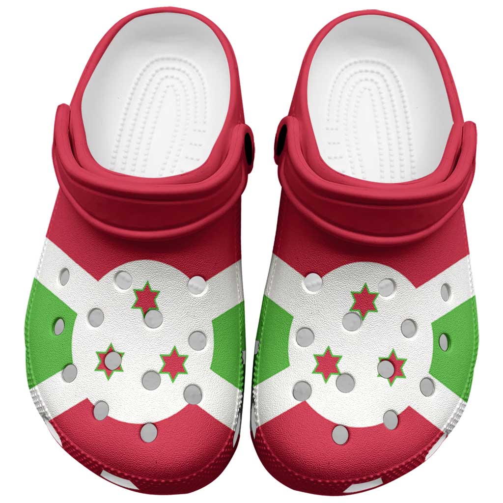 Footwearmerch African Proud Burundi Flag Crocs Crocband Clogs Shoes Comfortable For Men Women and Kids