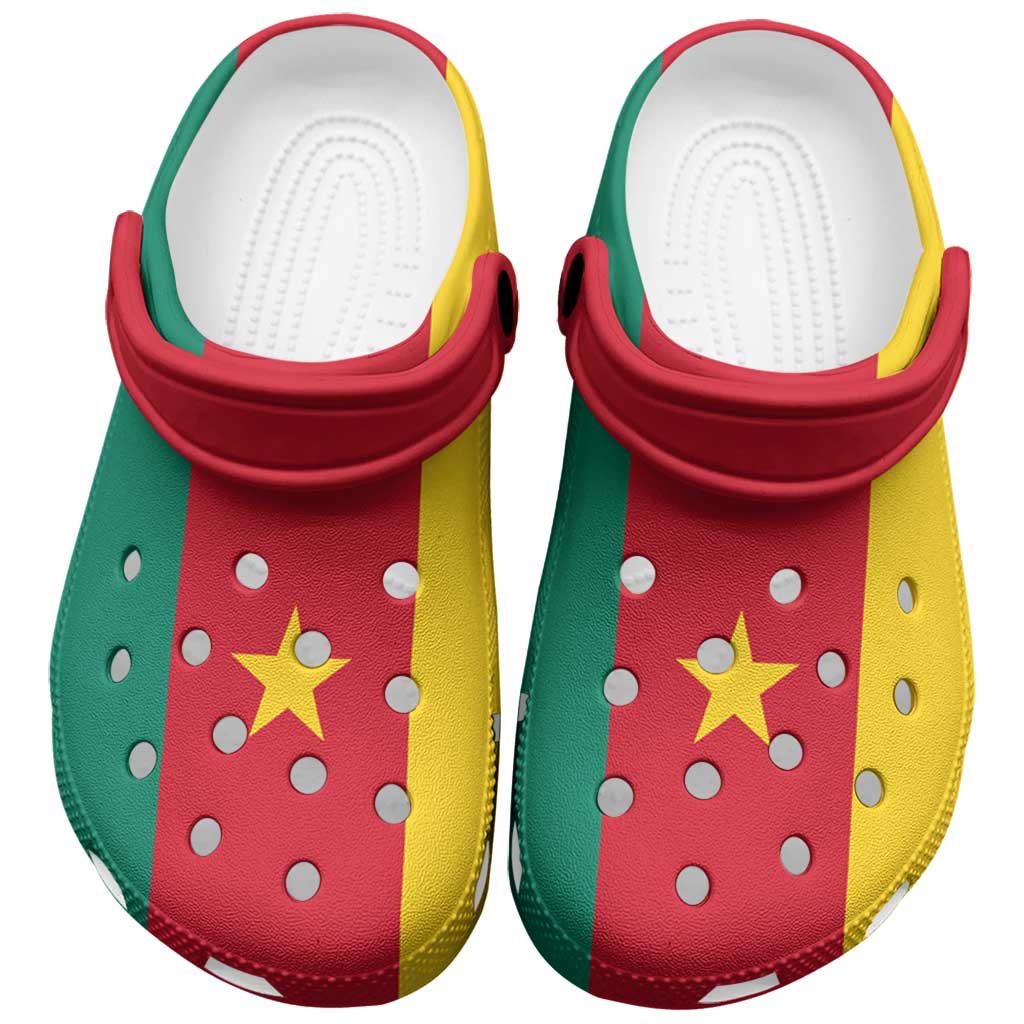 Footwearmerch African Proud Cameroon Flag Crocs Crocband Clogs Shoes Comfortable For Men Women and Kids