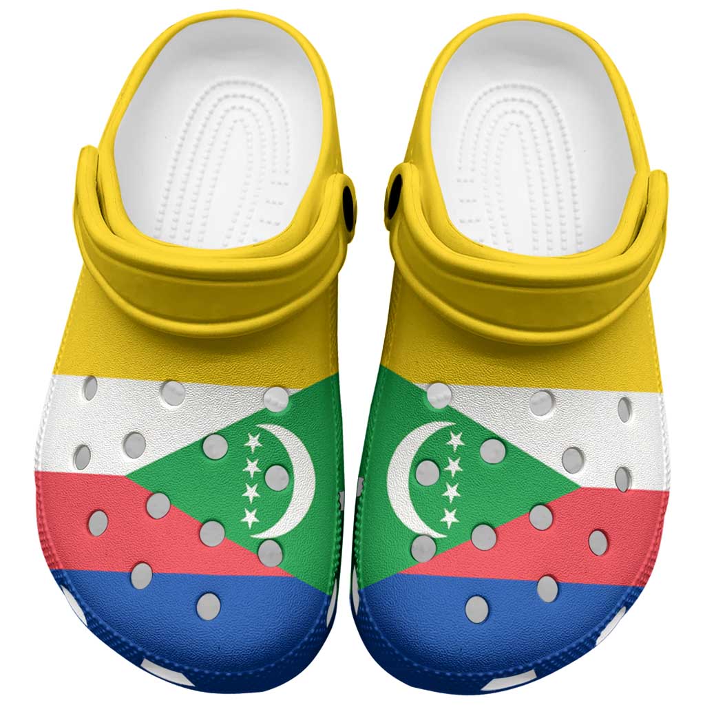 Footwearmerch African Proud Comoros Flag Crocs Crocband Clogs Shoes Comfortable For Men Women and Kids