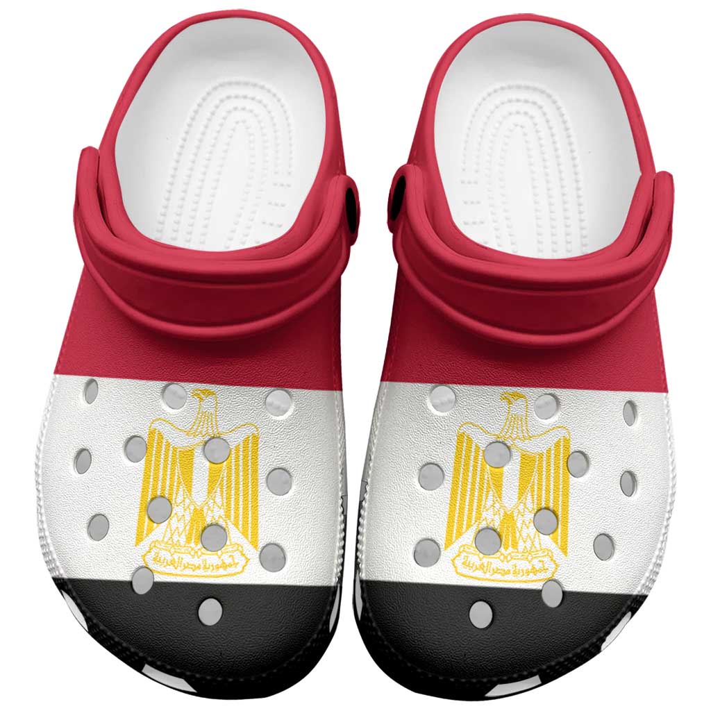 Footwearmerch African Proud Egypt Flag Crocs Crocband Clogs Shoes Comfortable For Men Women and Kids