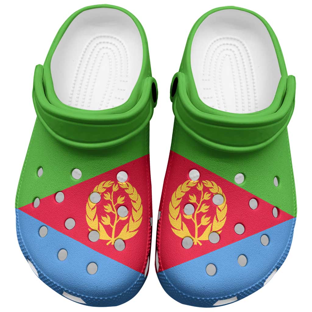 Footwearmerch African Proud Eritrea Flag Crocs Crocband Clogs Shoes Comfortable For Men Women and Kids