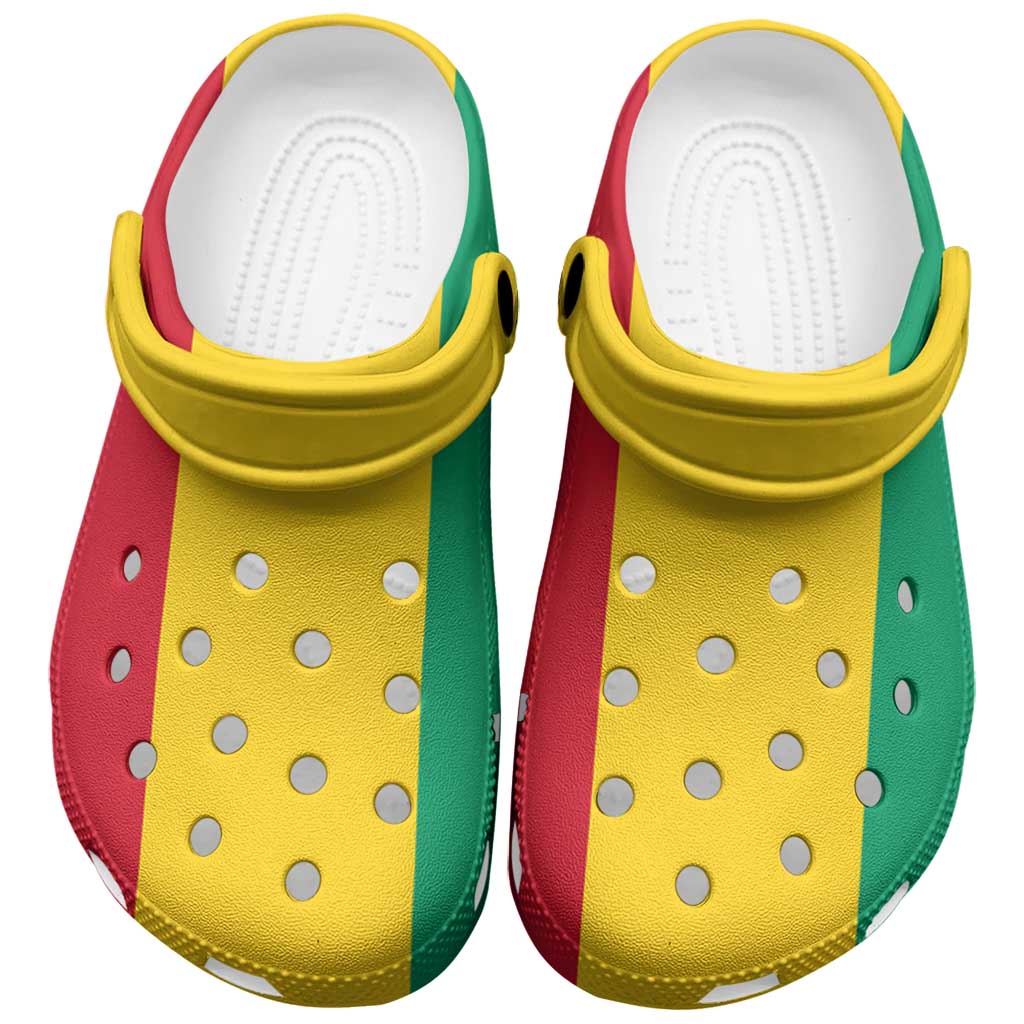 Footwearmerch African Proud Guinea Flag Crocs Crocband Clogs Shoes Comfortable For Men Women and Kids