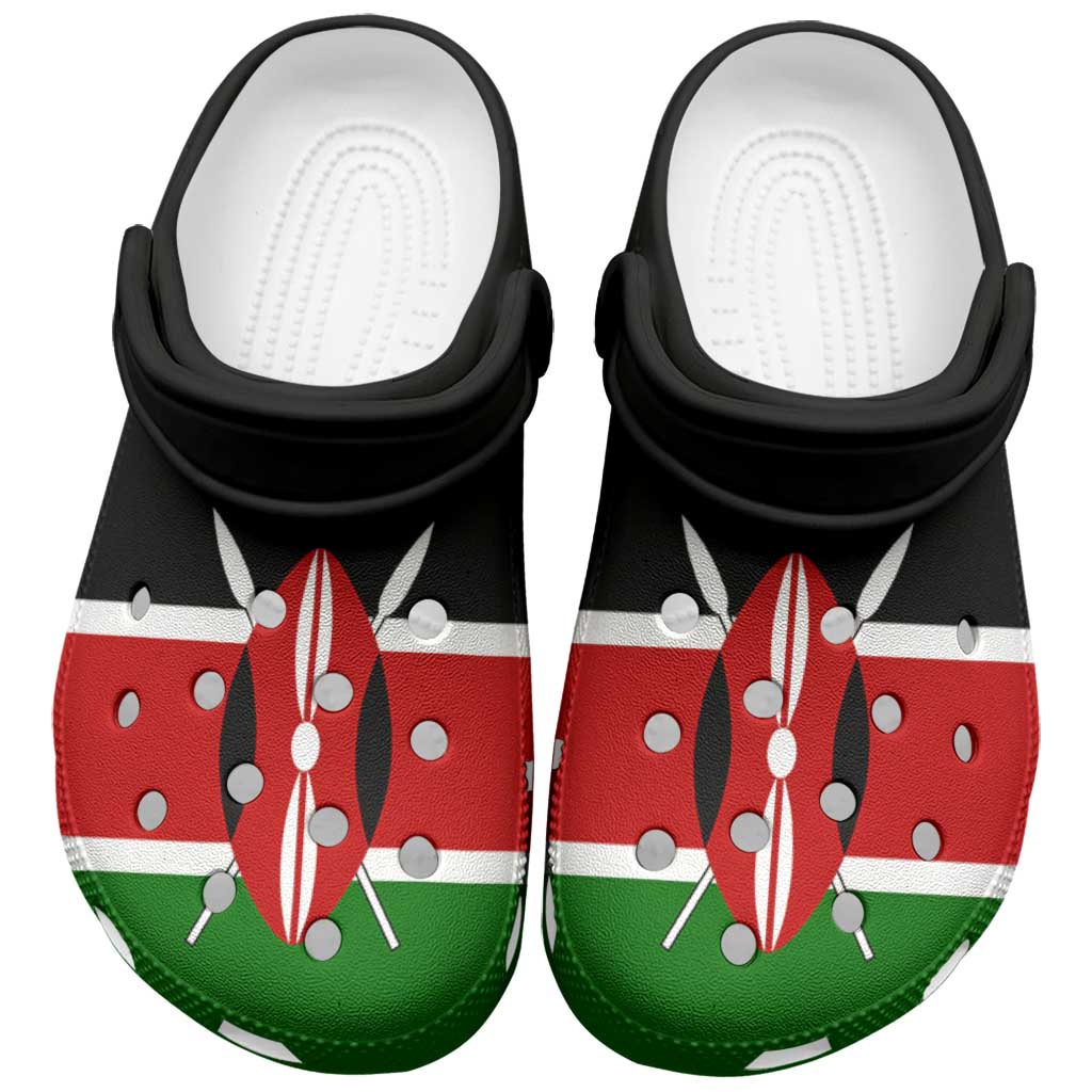 Footwearmerch African Proud Kenya Flag Crocs Crocband Clogs Shoes Comfortable For Men Women and Kids