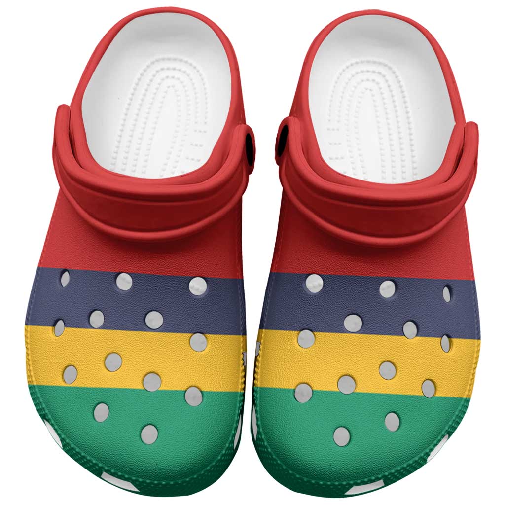 Footwearmerch African Proud Mauritius Flag Crocs Crocband Clogs Shoes Comfortable For Men Women and Kids