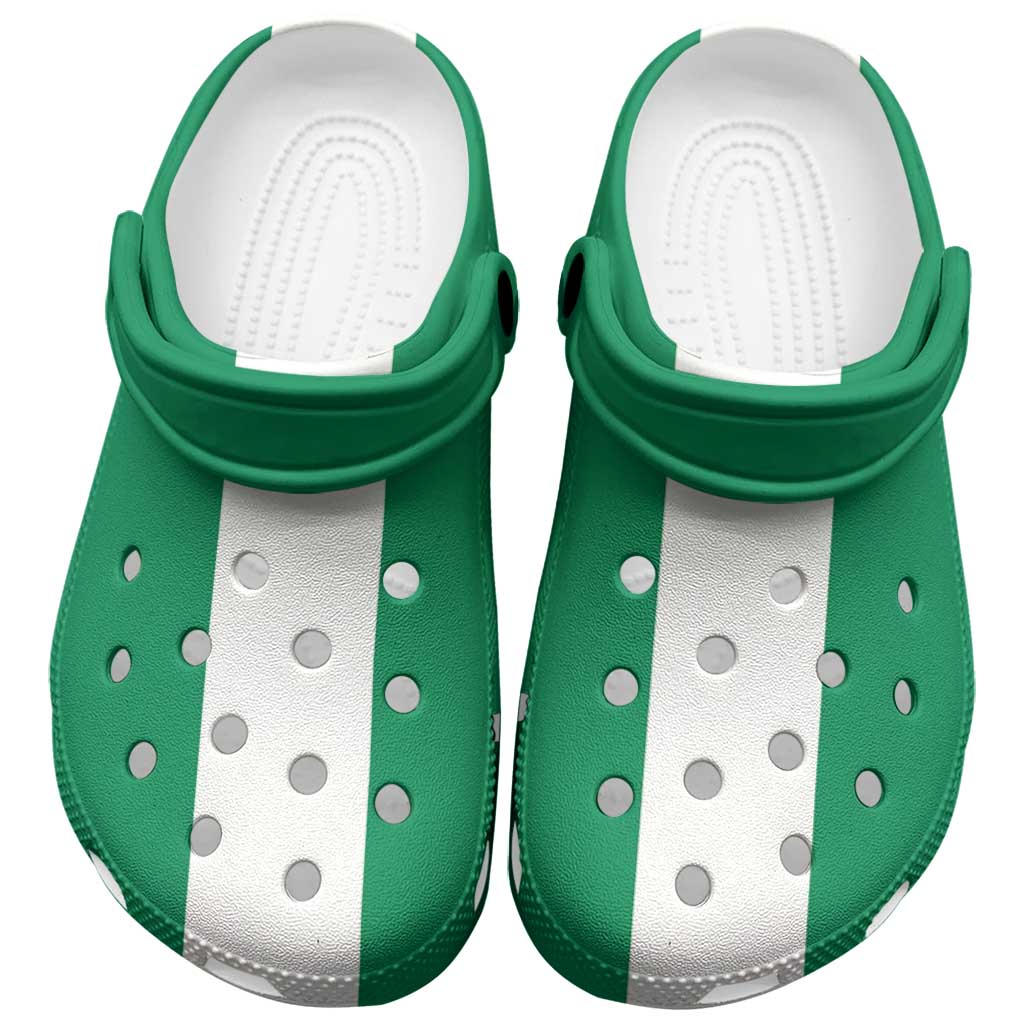 Footwearmerch African Proud Nigeria Flag Crocs Crocband Clogs Shoes Comfortable For Men Women and Kids