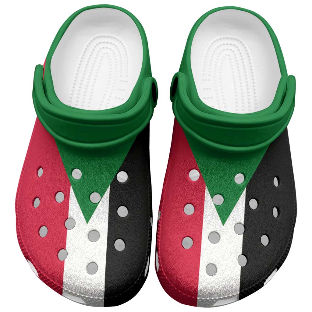 Footwearmerch African Proud Sudan Flag Crocs Crocband Clogs Shoes Comfortable For Men Women and Kids